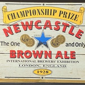 Newcastle wooden sign rare